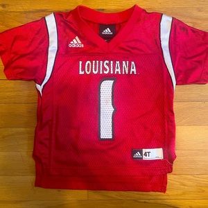 4T Adidas ULL University Louisiana Lafayette Ragin Cajuns football jersey